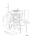 Схема №1 GSIS 4000 WS с изображением Панель для электропосудомоечной машины Whirlpool 480140102591