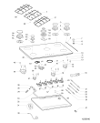 Схема №1 TQG751WABK (F103463) с изображением Дверь (стекло) духовки для духового шкафа Indesit C00508822