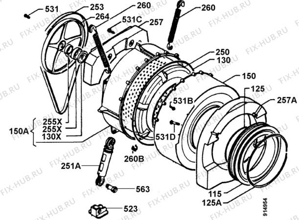 Взрыв-схема стиральной машины Arthurmartinelux AW542F - Схема узла Boiler