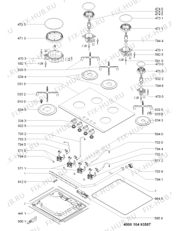 Схема №1 AKL 451/WP с изображением Кнопка для плиты (духовки) Whirlpool 481010487086