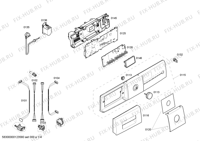 Схема №1 WM14E491FG E14.49 с изображением Силовой модуль для стиралки Siemens 00665740