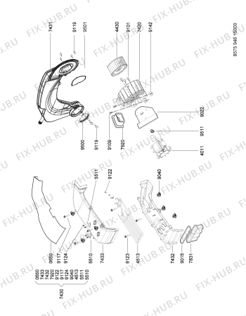 Схема №1 AWG320WP41 (F091535) с изображением Подставки для стиралки Indesit C00332936