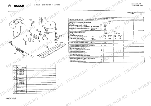 Взрыв-схема холодильника Bosch 0700252001 KS250ZL - Схема узла 02