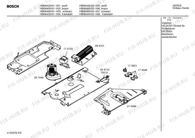 Схема №1 HBN6460 с изображением Панель управления для духового шкафа Bosch 00358800