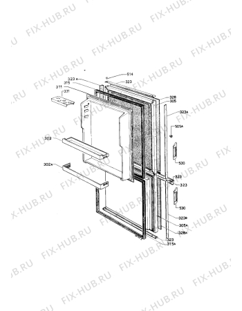 Взрыв-схема холодильника Electrolux TR871SNF - Схема узла Section 2