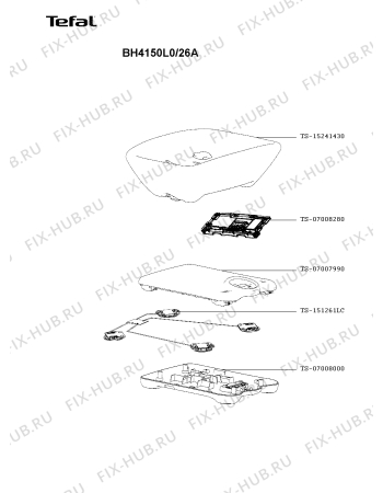 Схема №1 BH4150J0/26A с изображением Часть корпуса для электровесов Tefal TS-07008000