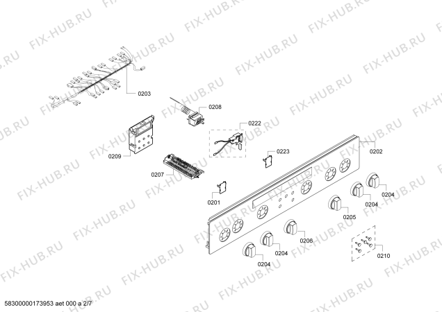 Схема №3 HX62W520T с изображением Ручка переключателя для электропечи Siemens 00627785