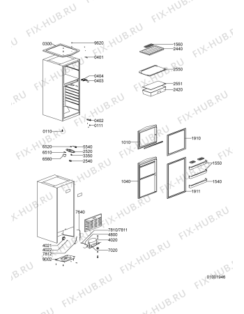 Схема №1 ARC1800 (F090382) с изображением Поверхность для холодильной камеры Indesit C00323175