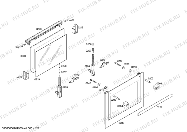 Взрыв-схема плиты (духовки) Siemens HB43GS540 H.SE.NP.L2D.IN.GLASS.S4/.X.E0_C/// - Схема узла 02