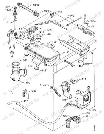 Взрыв-схема стиральной машины Zanussi F1207 - Схема узла Hydraulic System 272