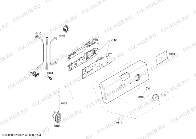Схема №1 WOL1650PL WOL1650 с изображением Панель управления для стиралки Bosch 00362721