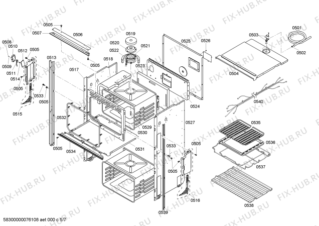 Схема №2 HBL562AUC с изображением Клемма для холодильника Bosch 00491420