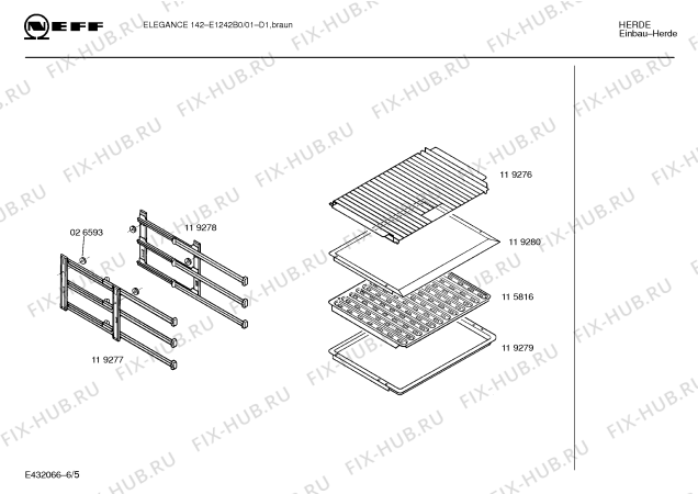 Схема №2 E1252W1 ELEGANCE 155 с изображением Шарнир для плиты (духовки) Bosch 00287804