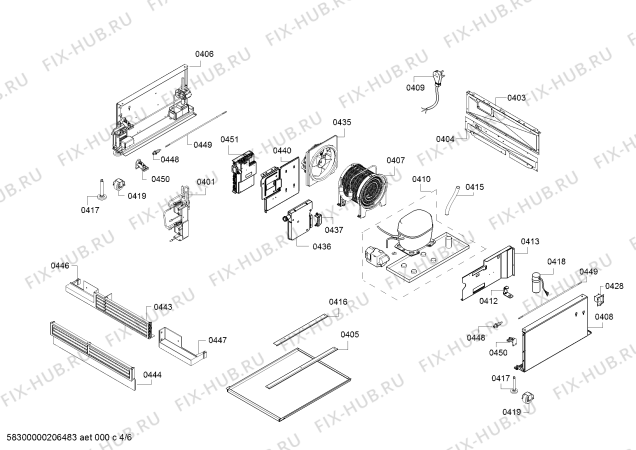 Схема №2 T24IW900SP Thermador с изображением Вставная полка для холодильной камеры Bosch 11023737