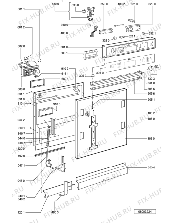 Схема №1 GSI 6798 IN с изображением Обшивка для посудомойки Whirlpool 481245371889