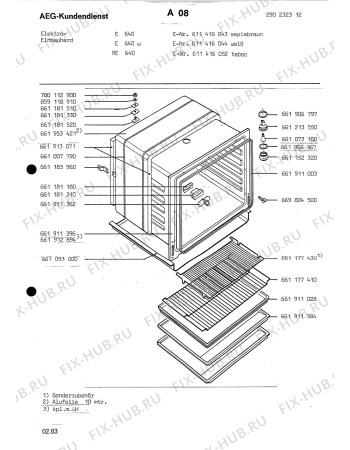 Схема №1 E 640 W с изображением Объединитель Aeg 8998591189102