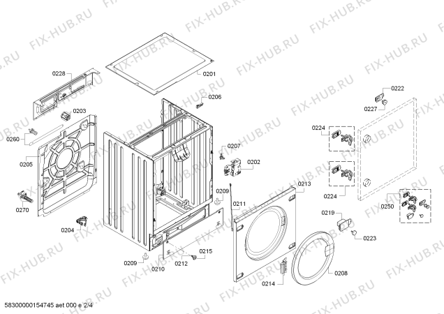 Схема №2 WI12A220EE IQ100 с изображением Штифт для стиралки Bosch 00619325