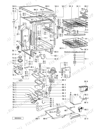 Схема №1 ADP 9411/2 WH с изображением Панель для посудомоечной машины Whirlpool 481245370123