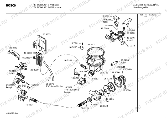 Схема №3 SHI4302UC с изображением Передняя панель для посудомоечной машины Bosch 00351679