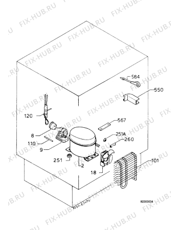 Взрыв-схема холодильника Zanussi ZU4155 - Схема узла Functional parts