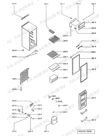 Схема №1 ARG 715 F 142D с изображением Рамка для холодильника Whirlpool 481945819525