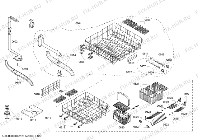 Схема №2 SHU53A02UC Bosch с изображением Панель управления для посудомойки Bosch 00219273