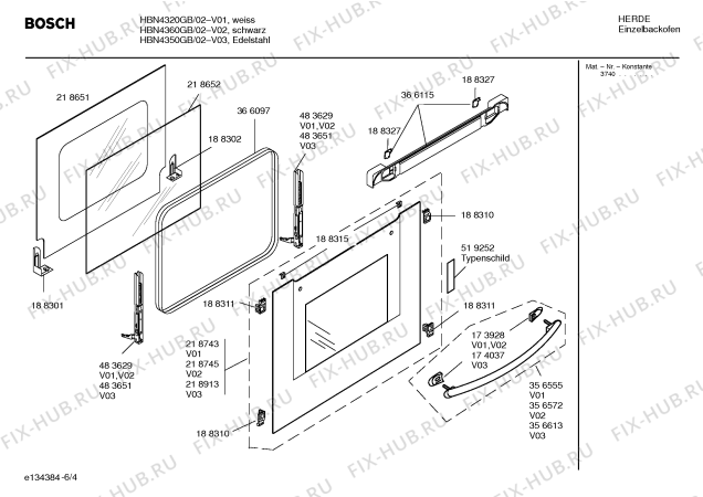 Схема №1 HBN4320GB с изображением Инструкция по эксплуатации для духового шкафа Bosch 00581491