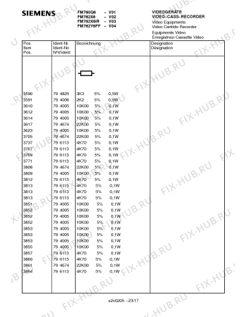 Схема №7 FM762Y6FF с изображением Инструкция по эксплуатации для телевизора Siemens 00531332