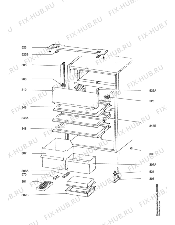 Взрыв-схема холодильника Aeg S1649-5I - Схема узла Housing 001