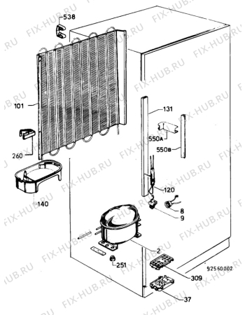 Взрыв-схема холодильника Zanussi Z922/9 - Схема узла C10 Cold, users manual