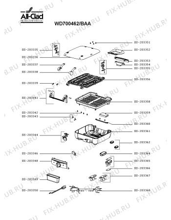 Схема №1 WD700462/BAA с изображением Ручка для вафельницы (бутербродницы) Seb SS-203354