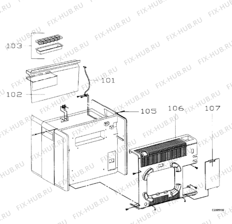 Взрыв-схема холодильника Electrolux RC2000-24 - Схема узла Tub