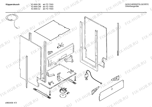 Схема №1 GM326910 с изображением Передняя панель для посудомоечной машины Bosch 00288376