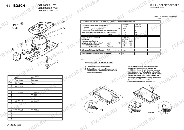 Взрыв-схема холодильника Bosch GTL8002 - Схема узла 02