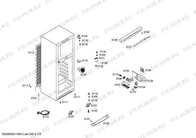 Схема №1 BD2352T с изображением Поднос для холодильной камеры Bosch 00661258