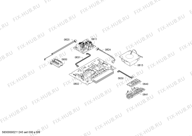 Взрыв-схема плиты (духовки) Bosch HLL094020U - Схема узла 08