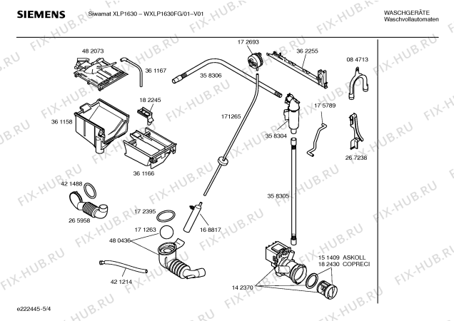 Взрыв-схема стиральной машины Siemens WXLP1630FG Siwamat XLP1630 - Схема узла 04