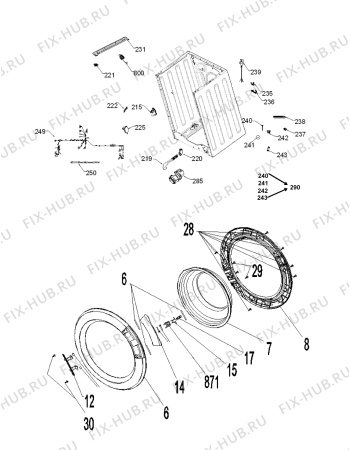 Схема №1 AWG 5061 с изображением Декоративная панель для стиралки Whirlpool 481202308196
