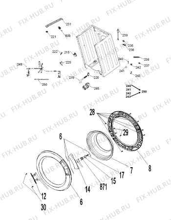 Схема №1 AWG 5061 с изображением Всякое для стиральной машины Whirlpool 481202308197