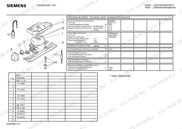 Взрыв-схема холодильника Siemens KG36E04 - Схема узла 03