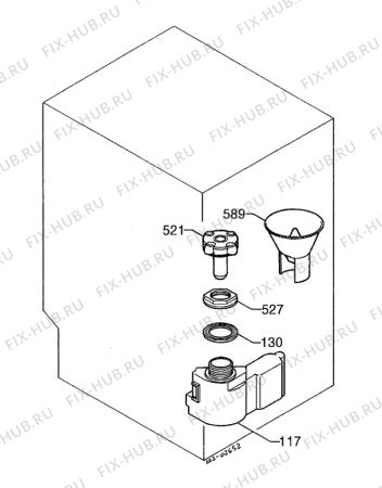 Взрыв-схема посудомоечной машины Aeg F4330 - Схема узла W10 Water softener  H