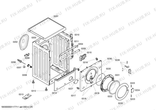 Схема №2 4TE850A с изображением Панель управления для стиральной машины Bosch 00660130