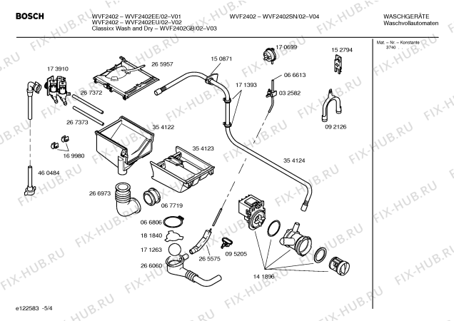 Схема №2 WVF2402EU Bosch WVF 2402 с изображением Инструкция по эксплуатации для стиралки Bosch 00583865