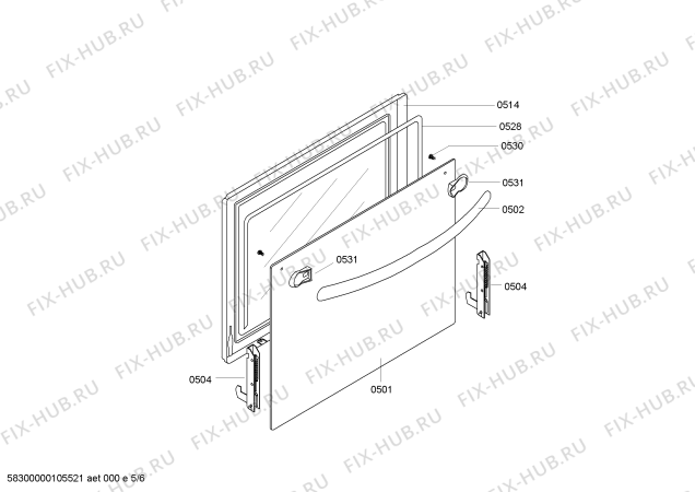 Схема №2 HSS120020 с изображением Кольцо для плиты (духовки) Bosch 00426447