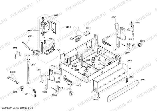 Схема №2 3VS564BD с изображением Панель управления для посудомойки Bosch 00668042