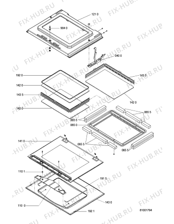 Схема №1 AKZ 387 IX с изображением Панель для электропечи Whirlpool 481246468019