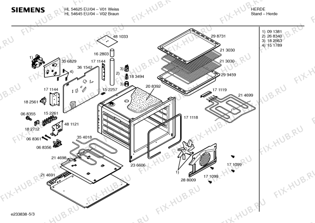 Схема №1 HL54645EU с изображением Ручка управления духовкой для плиты (духовки) Siemens 00171350