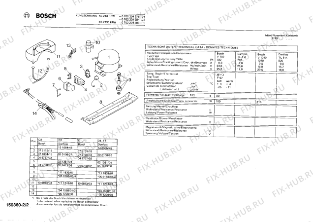 Взрыв-схема холодильника Bosch 0702204284 KS213ERW - Схема узла 02