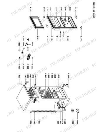Схема №1 ARL 831/H с изображением Рамка для холодильной камеры Whirlpool 481246048925