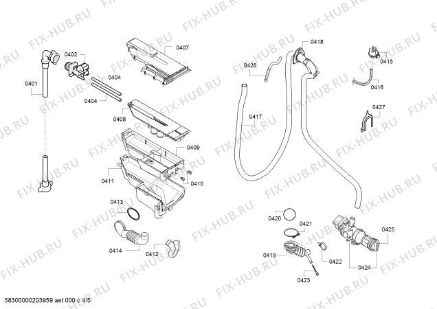 Взрыв-схема стиральной машины Bosch WAT2869PSN - Схема узла 04